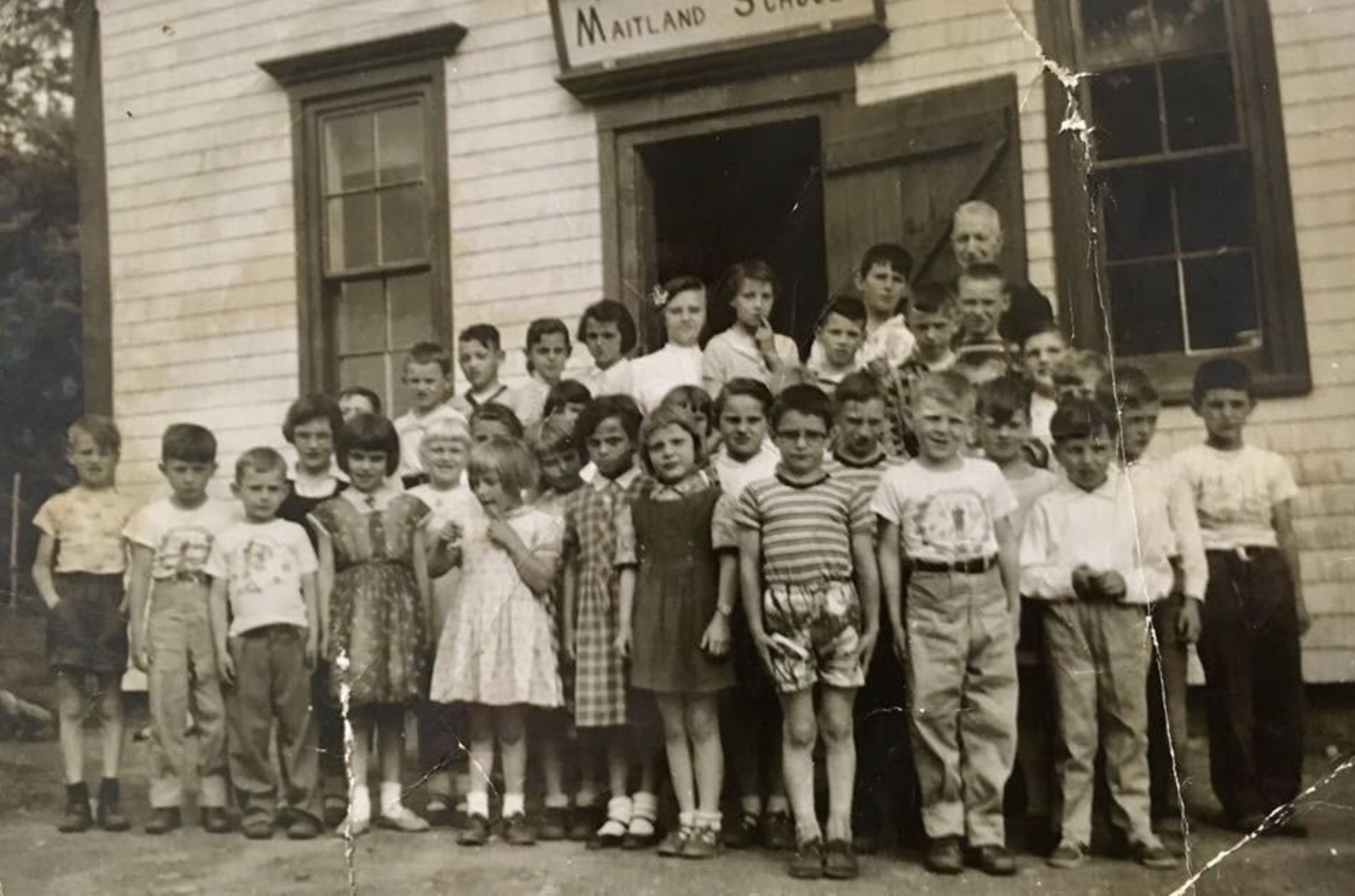 Class photo at the old schoolhouse c. 1960’s. 